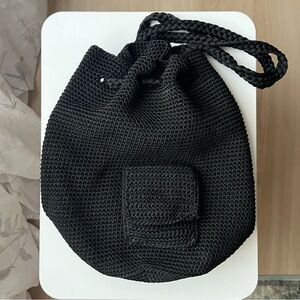 The Sak Woven Crochet Lined Backpack Style Bag